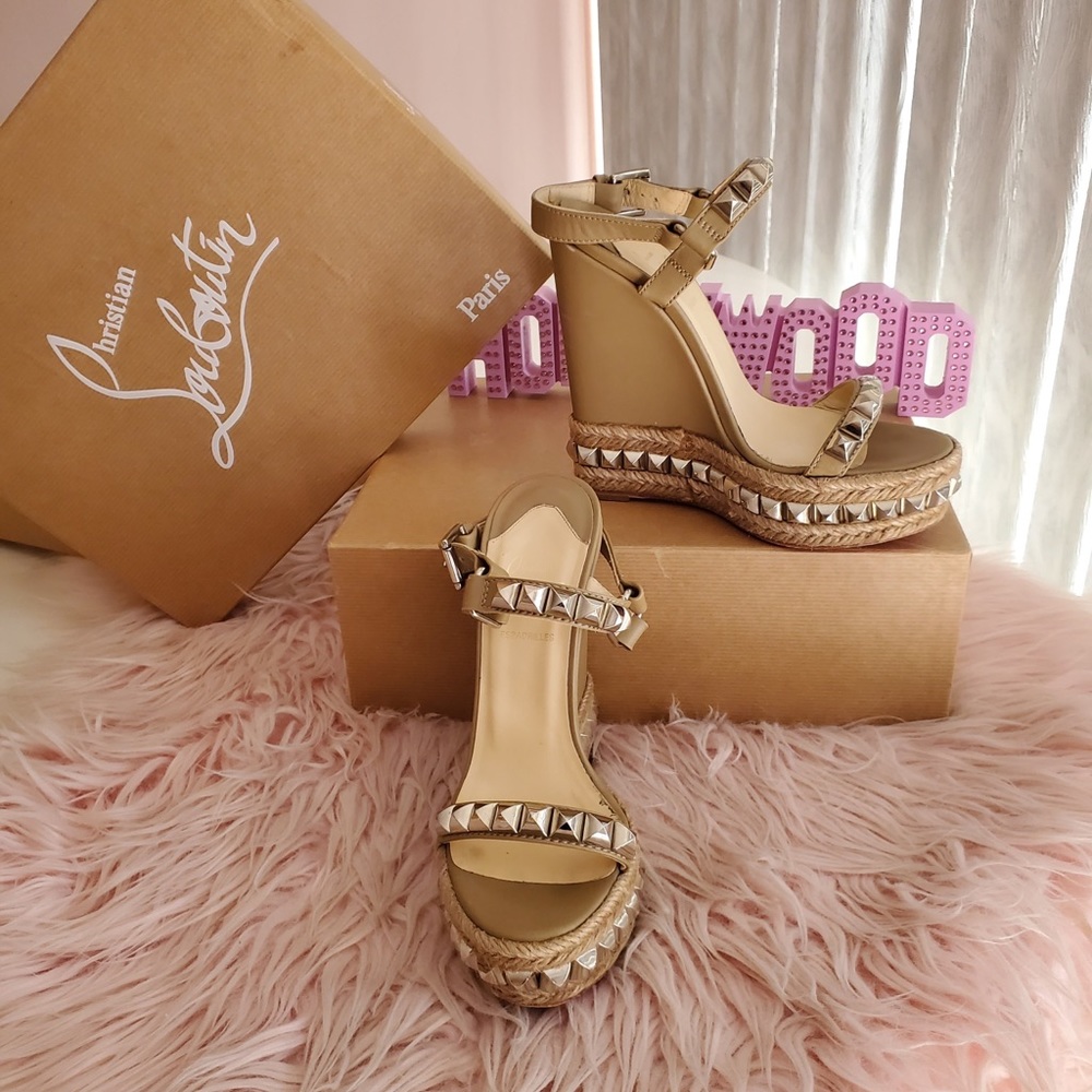 Christian Louboutin Cataclou Wedge Sandal - Picture 3 of 6
